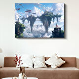 Gökyüzü Adaları - Bulutlar Üstünde Anime Kanvas Tablo