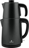 Karaca Gastro Dem 2 in 1 Çelik Inox Çay Makinesi ve Su Isıtıcı Shiny Black