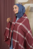 Çift Taraflı Çizgili Kışlık Omuz Şalı