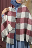 Çift Taraflı Ekose Kışlık Omuz Şalı