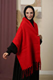 Çift Taraflı Düz Renk Kışlık Omuz Şalı