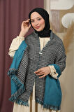 Çift Taraflı Ekose Kışlık Omuz Şalı