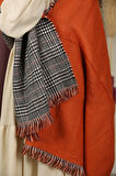 Çift Taraflı Ekose Kışlık Omuz Şalı