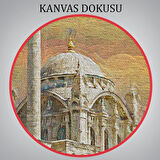 Ortaköy Cami Ve Boğaz Köprüsü Yağlıboya Görünüm Kanvas Duvar Tablosu-5946