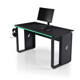 Amiral Rgb Ledli Profesyonel Oyuncu Masası Siyah