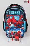 LİSANSLI SPIDERMAN OKUL ÇANTASI,KALEM ÇANTASI,2 ADET SİLGİLİ KURŞUN KALEM,ÇİFT BIÇAKLI KALEMTRAŞ VE ROKET SİLGİ  KIRTASİYE SETİ