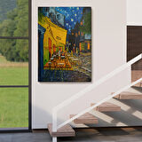 Forum Meydanı'ndaki Kafe Terası Arles 1888 Dekoratif Kanvas Duvar Tablosu-5952