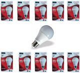 10 Adet Helios 9w-60w Led Ampul Beyaz Işık E27 Duy