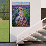 Mor Lavanta Tarkasındaki Kadın Tablosu-5954