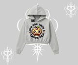 Sweet Day Cupcake Baskılı Kapşonlu Crop Sweatshirt