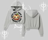 Sweet Day Cupcake Baskılı Kapşonlu Crop Sweatshirt