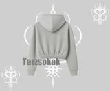 Sweet Day Cupcake Baskılı Kapşonlu Crop Sweatshirt