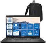 Msı Modern 14 Intel Core I7 1355U 8gb 1tb SSD Iris Xe Graphics Windows 11 Home 14" IPS Fullhd (1920*1080) Taşınabilir Bilgisayar F13MG257XTRH03 + Zetta Çanta