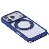 iPhone 17 Pro Max Kılıf M-Safe Şarj Özellikli Standlı Piza Silikon Kapak