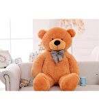 80 cm Papyonlu Sevimli Peluş Şaşkın Ayı - Sevgiliye Özel HEDİYE