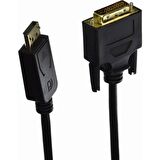 Displayport To DVI Çevirici Dönüştürücü Adaptör Kablosu 3 Metre
