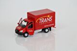 Welly 1:36 Ölçek Metal Çek Bırak Mercedes Sprinter Kargo Aracı Kırmızı