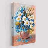 Vazodaki Mavi Betaz Çiçekler Tablo-5975