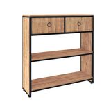 Ekonomik Ferforje 2 Çekmeceli Raflı Dresuar Konsol 100x31x103cm
