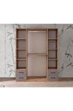 Aynalı 4 Kapılı 4 Çekmeceli Gardırop Elbise Dolabı 170x55x210cm