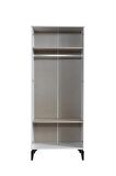Çizgi 2 Kapılı Gardırop Elbise Dolabı 80x47x200cm