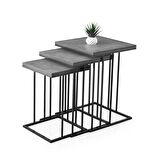 Elit C Zigon Sehpa 3'lü Metal Ayak