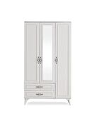 Irmak 3 Kapılı 2 Çekmeceli Gardrop Elbise Dolabı 120x48x195cm