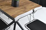 Kare MDF Mutfak Masası ve 4 Adet Sandalye 80x80cm 