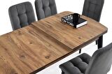 Kelebek Açılır Mdf Mutfak Masa Sandalye Takımı 75x130cm