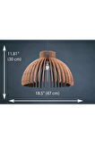 47 CM BÜYÜK AHŞAP GEOMETRİK SALON AVİZESİ