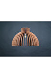 47 CM BÜYÜK AHŞAP GEOMETRİK SALON AVİZESİ
