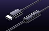 Baseus Süper Ses Sistemli Type C Kablolu Mikrofonlu Kulaklık, HİFİ Ses, HD Mikrofonlu Type C Kulaklık