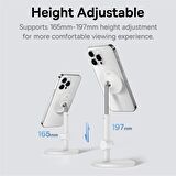 Baseus Yükseklik Ayarlık Magsafe İle Uyumlu Ultra Sağlam Telefon Tutucu Stand, Oynar Başlıklı Telefon Tablet Standı
