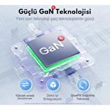 Baseus 4in1 GAN 6 Pro 65W 2x USB, 2x PD Type C Şarj Aleti, 1mt 100W Type C Kablolu Şarj Aleti, Voltaj Korumalı