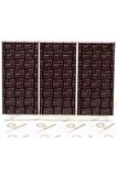 Dark Brown 6 Adet Bitter Tablet Çikolata Gerçek Saf Çikolata Badem Fındık ve Antep Fıstıklı