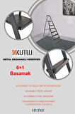 Kutlu Dayanıklı 6+1 Metal Basamaklı Merdiven