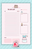 Baby Bear - Bebek Ayı To Do List Yapılacaklar-Hedefler Haftalık Planlayıcı Defter 15*21cm 50 Yaprak