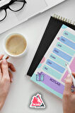 Haftalık Planlayıcı Hatırlatıcı | Weekly Planner Note, Günlük Ajanda,Aylık Defter | A5 50Syf 15*21cm