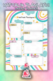 Haftalık Planlayıcı Hatırlatıcı | Weekly Planner Note, Günlük Ajanda,Aylık Defter | A5 50Syf 15*21cm