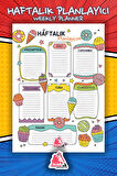 Haftalık Planlayıcı Hatırlatıcı | Weekly Planner Note, Günlük Ajanda,Aylık Defter | A5 50Syf 15*21cm