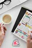 Haftalık Planlayıcı Hatırlatıcı | Weekly Planner Note, Günlük Ajanda,Aylık Defter | A5 50Syf 15*21cm