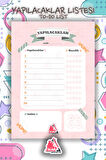 Yapılacaklar Listesi Planlayıcı | To Do List Planner, Haftalık Ajanda, Aylık Defter | A5 50Syf 