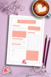 Daily To Do List Planner | Daily Goals, Haftalık Ajanda, Aylık Defter | A5 50Syf 15*21cm