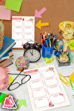 Haftalık Planlayıcı Hatırlatıcı | Weekly Planner Note, Günlük Ajanda,Aylık Defter | A5 50Syf 15*21cm
