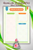 Günlük Planlayıcı Notlar | Daily Planner Note, Haftalık Ajanda, Aylık Defter | A5 50Syf 15*21cm