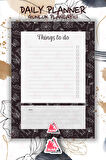 Daily To Do List Planner | Daily Goals, Haftalık Ajanda, Aylık Defter | A5 50Syf 15*21cm
