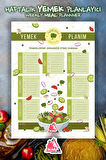 Spor Yemek Beslenme Planlayıcı | Meal Diet Gym Daily, Weekly Alışveriş Planner | A5 50Syf 15*21cm