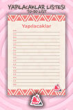 Yapılacaklar Listesi Planlayıcı | To Do List Planner, Günlük Hedef, Aylık Defter | A5 50Syf 