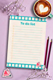 Daily To Do List Planner | Daily Goals, Haftalık Ajanda, Aylık Defter | A5 50Syf 15*21cm
