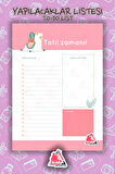 Seyehat Yapılacaklar Listesi Planlayıcı | To Do List Planner, Travel Planner, Tatil | A5 50Syf 